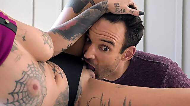 Loud treat once the man sticks his erect dong up her tiny butt hole