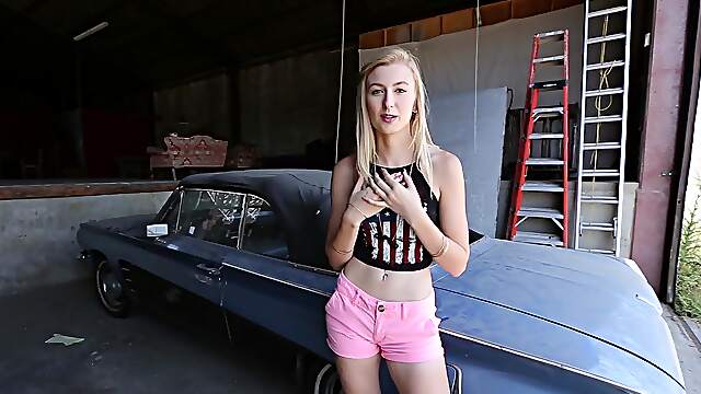 Thin blonde girl tries massive black inches for the first time and she's quite impressed