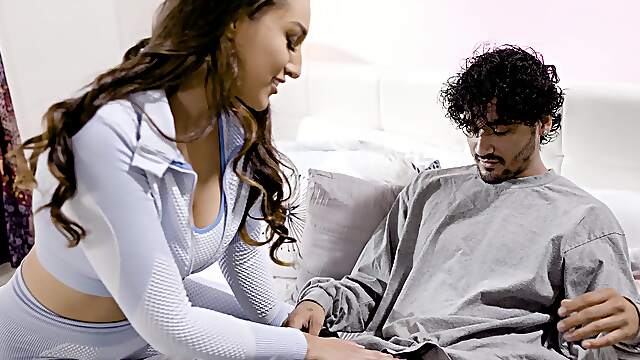 Alluring dove gagged and fucked on cam in out of this world porno