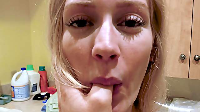 Blue eyed amateur honey sucks dick in wonderful modes