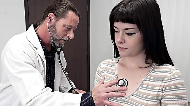Two hot nurses, Lily Lane and Nova Vixen, in a steamy ffm threesome