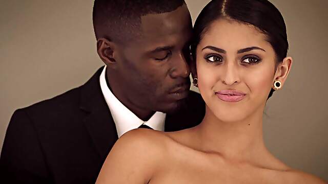 The bride Sophia Leone got a big black cock in her pussy in a steamy scene.