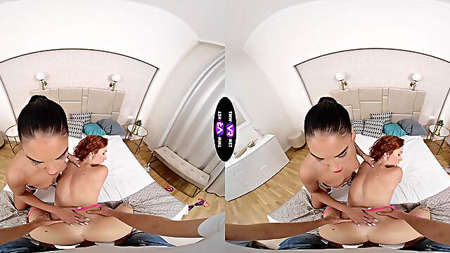 Black Angel and Cherry Candle in a hot threesome