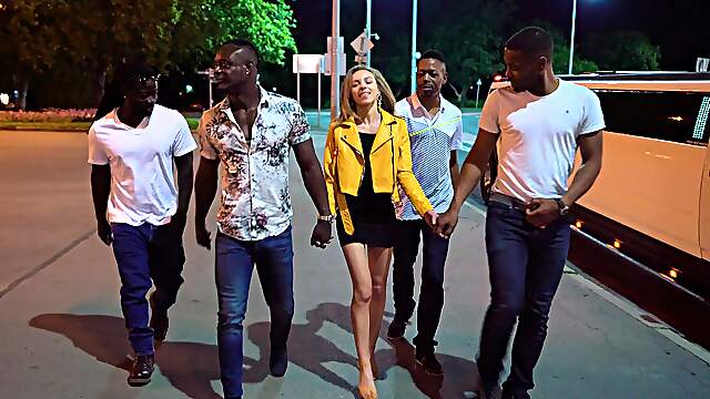 Four guys with huge cocks fuck Angel Emily and other babes hard