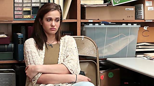 Brunette vixen Sheena seduces coworkers Marcus and Peyton in a steamy office tryst