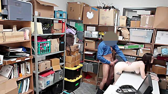 Brunette bombshells Wrex & Ana heat up the office in a steamy reality romp