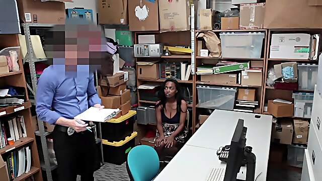 Daya Knight flashes her massive naturals in the office while Ryan gets a taste of those juicy melons