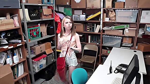 Alina & Ryan's steamy office rendezvous in sexy shorts