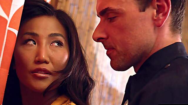 Jennie Rose's tight Asian twat gets rammed by Ryan Driller in all positions