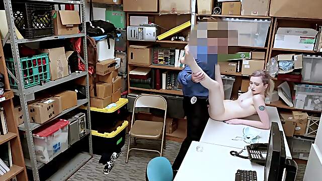 Blondie Lexi takes charge in a naughty cop roleplay