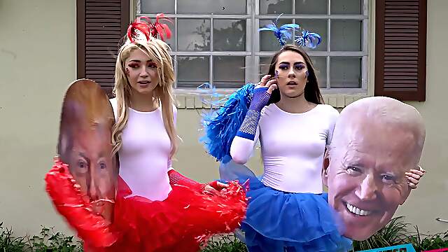 Brick Danger's hard body and Mackenzie Mace's seductive curves collide in a sizzling four-way orgy