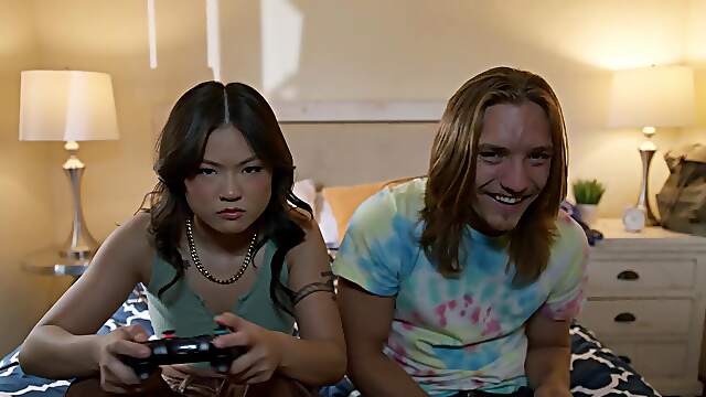 Asian stunner Lulu Chu and hunky Axel Haze indulge in passionate lovemaking