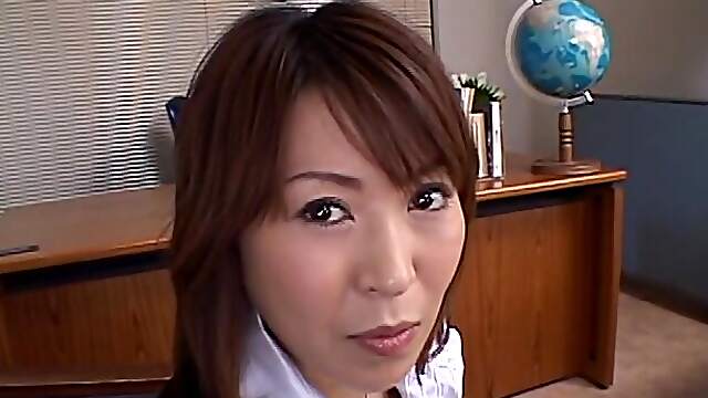 Sexy Jun gives epic blowjobs in a steamy Japanese POV office scene