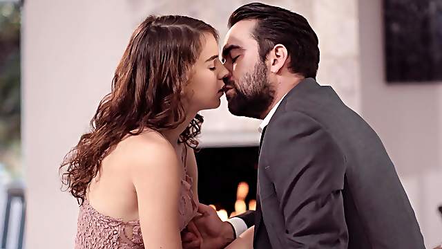 Bearded man makes the young amateur to feel amazing