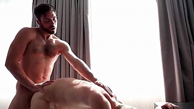 Sexy guys with beards have hot anal sex