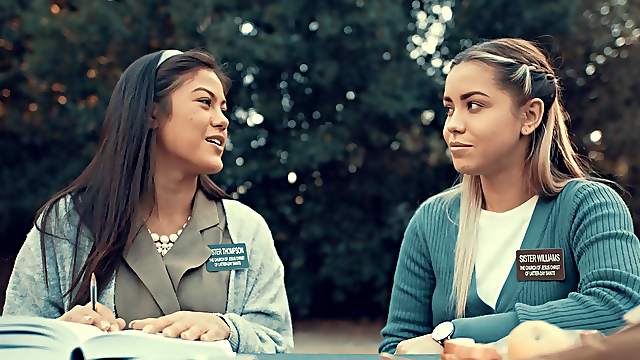 First time these sensual babes make out in such perfect scenes