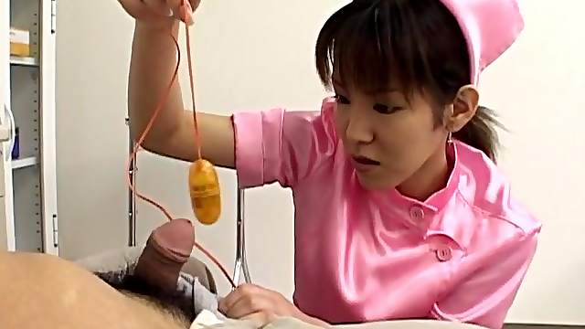 Japan nurse suits pussy with patient's hungry dong
