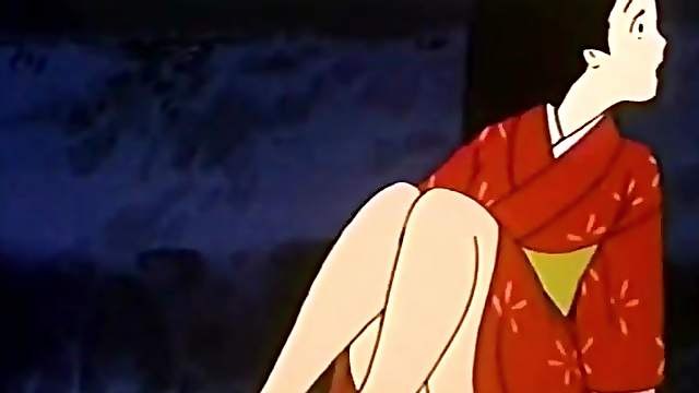 Nude hentai couple in a sexy cartoon