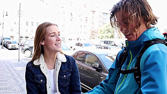 Cream on pussy after shoving entire cock into her tiny hole